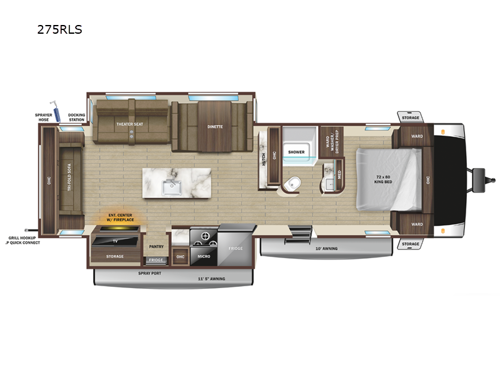 Open Range Light 275RLS Floorplan Image