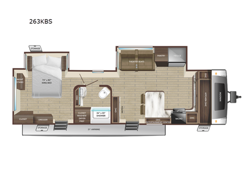 Open Range Light 263KBS Floorplan Image