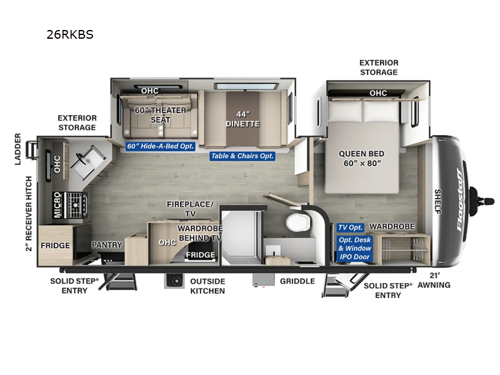 Flagstaff Super Lite 26RKBS Floorplan