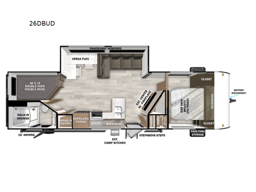 Wildwood 26DBUD Floorplan Image