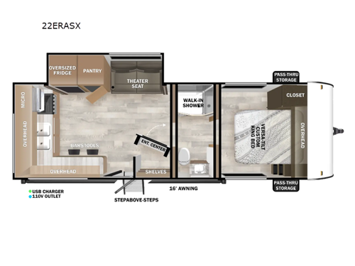 Wildwood 22ERASX Floorplan Image