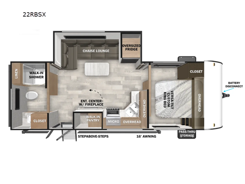 Wildwood 22RBSX Floorplan Image