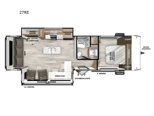 Wildwood 27RE Floorplan Image