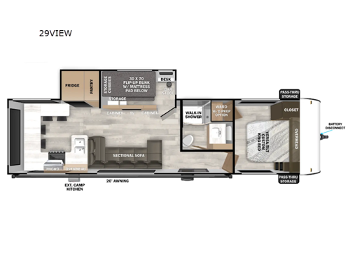 Wildwood 29VIEW Floorplan Image