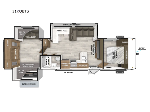 Wildwood 31KQBTS Floorplan Image