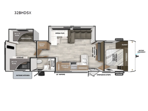 Wildwood 32BHDSX Floorplan Image