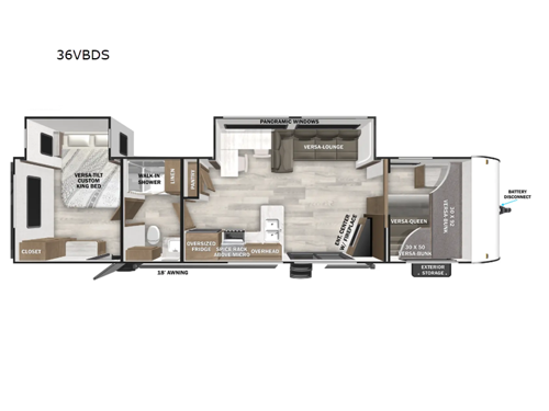 Wildwood 36VBDS Floorplan Image