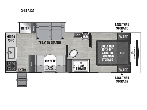 Freedom Express Ultra Lite 245RKS Floorplan Image