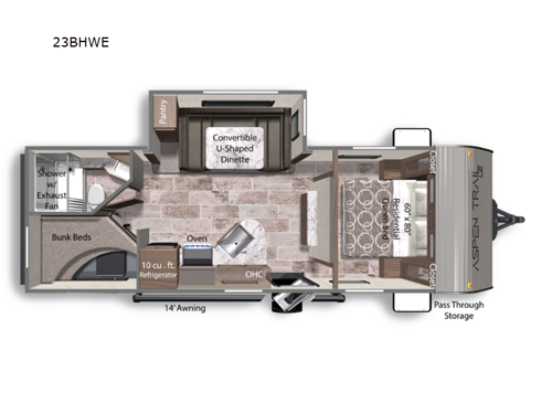 Aspen Trail LE 23BH Floorplan
