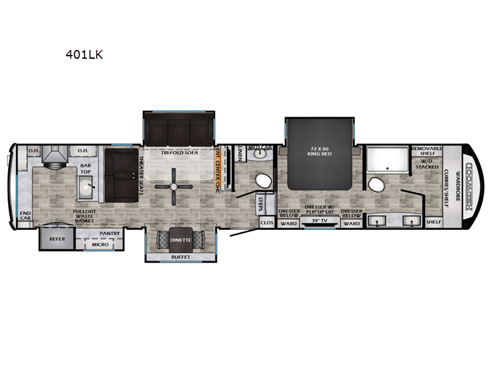 Redwood 401LK Floorplan Image