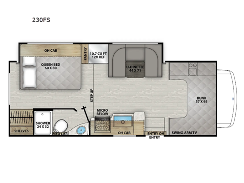 Leprechaun 230FS Ford 450 Floorplan Image