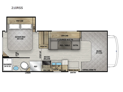 Leprechaun 210RSS Ford 350 Floorplan Image