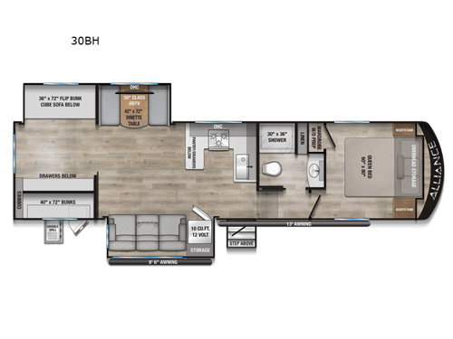 Avenue All-Access 30BH Floorplan Image