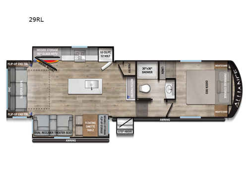 Avenue All-Access 29RL Floorplan Image