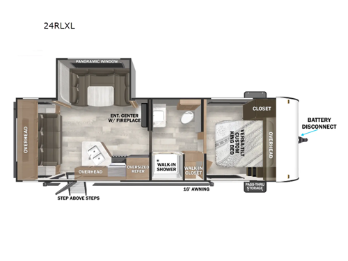 Wildwood X-Lite 24RLXL Floorplan Image