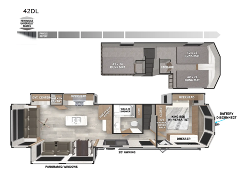 Wildwood Grand Lodge 42DL Floorplan Image