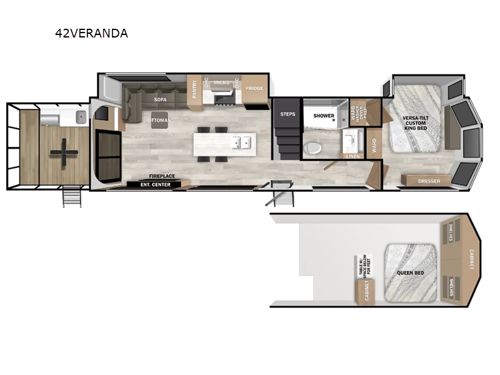 Wildwood Grand Lodge 42VERANDA Floorplan Image