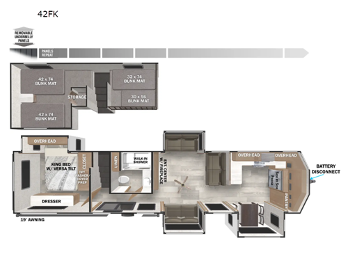 Wildwood Grand Lodge 42FK Floorplan Image