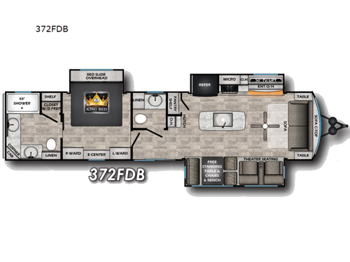 Hampton 372FDB Floorplan Image