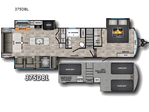 Hampton 375DBL Floorplan