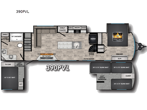 Hampton 390PVL Floorplan Image