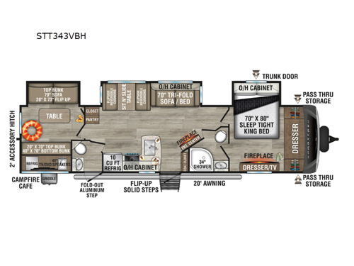 SportTrek Touring Edition STT343VBH Floorplan