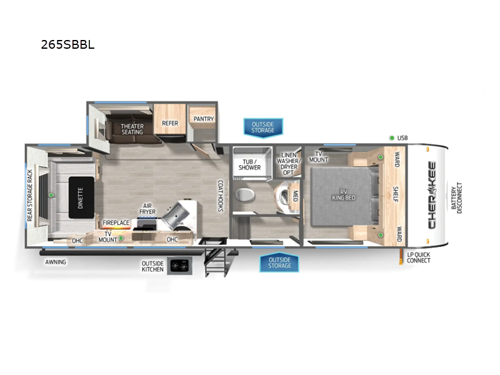 Cherokee Black Label 265SBBL Floorplan