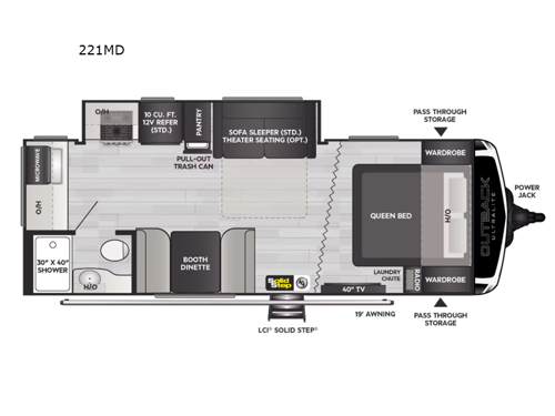 Outback 221MD Floorplan Image