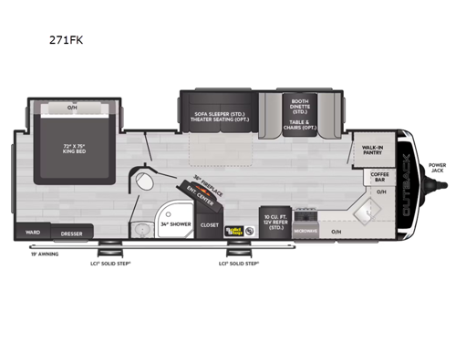 Outback 271FK Floorplan Image