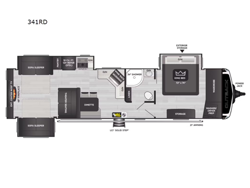 Outback 341RD Floorplan Image