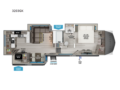 Influence 3203GK Floorplan