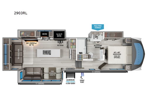 Influence 2903RL Floorplan Image