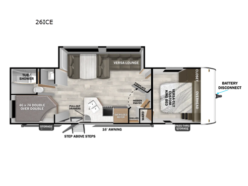 Salem Cruise Lite 26ICE Floorplan Image