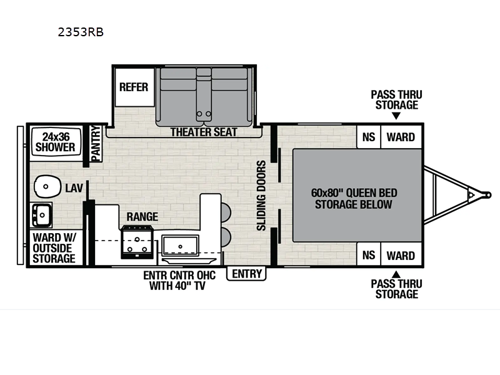 Northern Spirit Ultra Lite 2353RB Floorplan Image