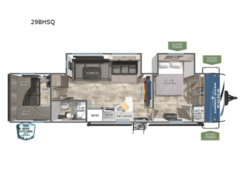 Puma 29BHSQ Floorplan Image