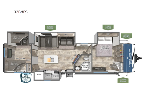 Puma 32BHFS Floorplan Image