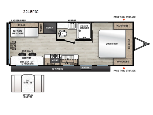 Catalina Summit Series 8 221EPIC Floorplan