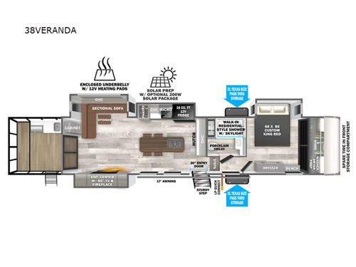 Wildwood Heritage Glen 38VERANDA Floorplan Image