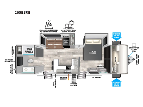 Wildwood Heritage Glen 265BSRB Floorplan Image