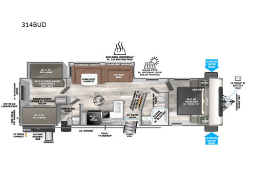 Wildwood Heritage Glen 314BUD Floorplan Image