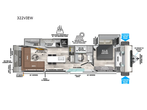 Wildwood Heritage Glen 322VIEW Floorplan Image