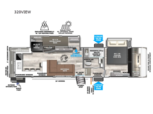 Wildwood Heritage Glen 320VIEW Floorplan Image