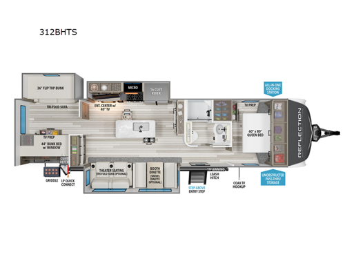 Reflection 312BHTS Floorplan Image