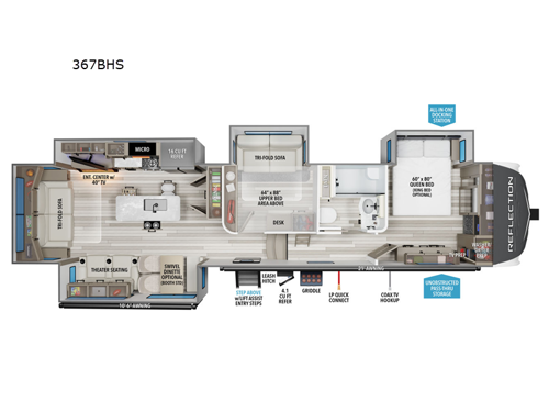 Reflection 367BHS Floorplan