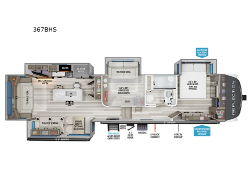 Reflection 367BHS Floorplan Image