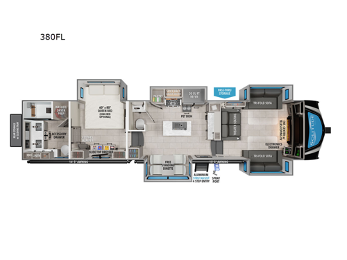 Solitude 380FL Floorplan Image