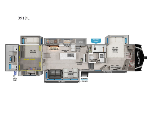 Solitude 391DL Floorplan Image