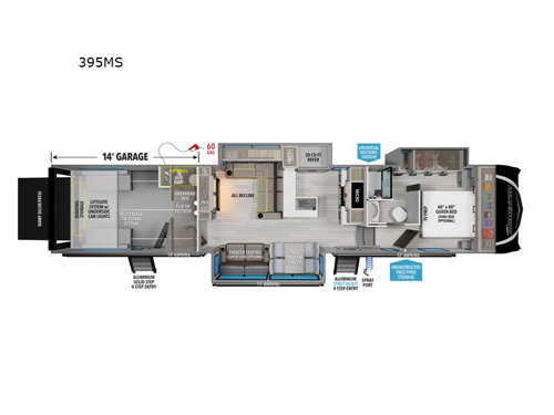 Momentum M-Class 395MS Floorplan Image