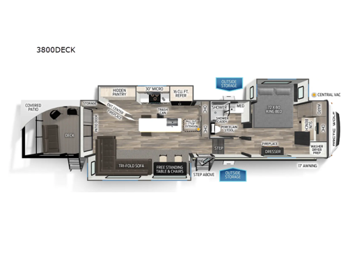 Cherokee Arctic Wolf Suite 3800DECK Floorplan