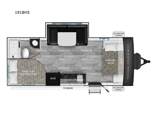 Trail Runner 191BHS Floorplan Image